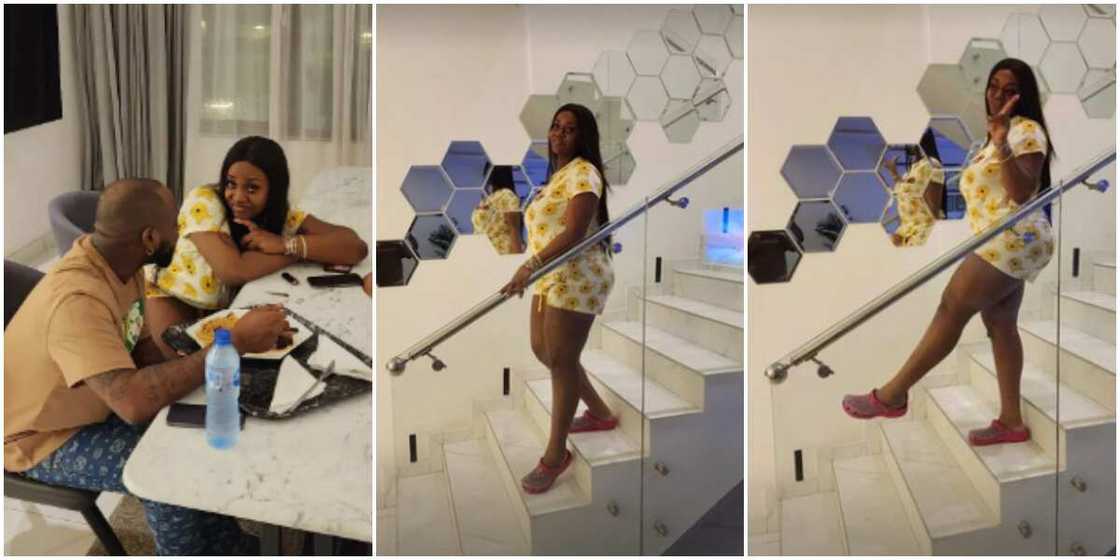 Chioma in Davido's house Chioma in Davido's house