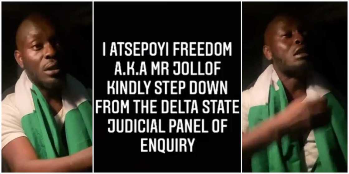 Mr Jollof steps down from Delta state Judicial Panel of Enquiry Mr Jollof steps down from Delta state Judicial Panel of Enquiry