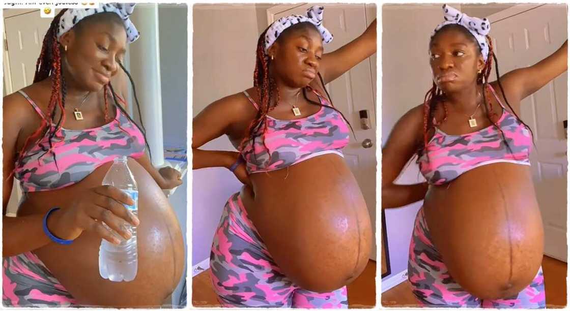 Photos of Mildred, a pregnant woman.