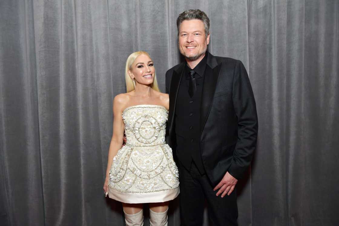 Gwen Stefani and Blake Shelton in Los Angeles, California.