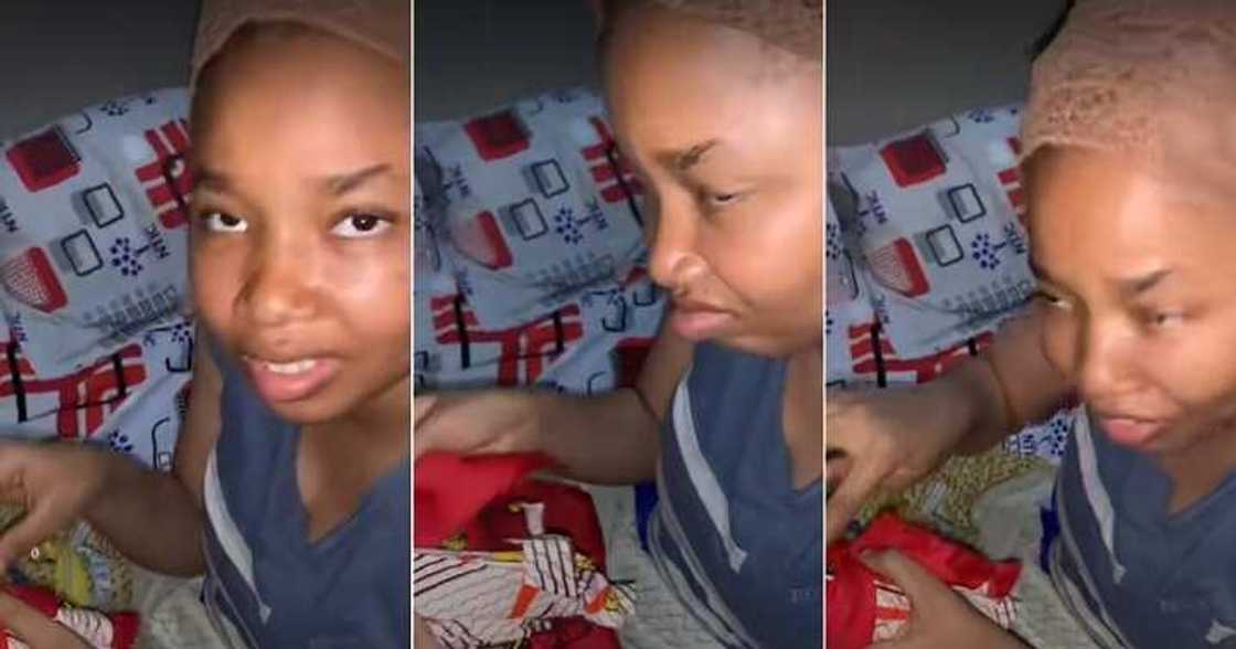 Lady finds red clothings in sister's bag