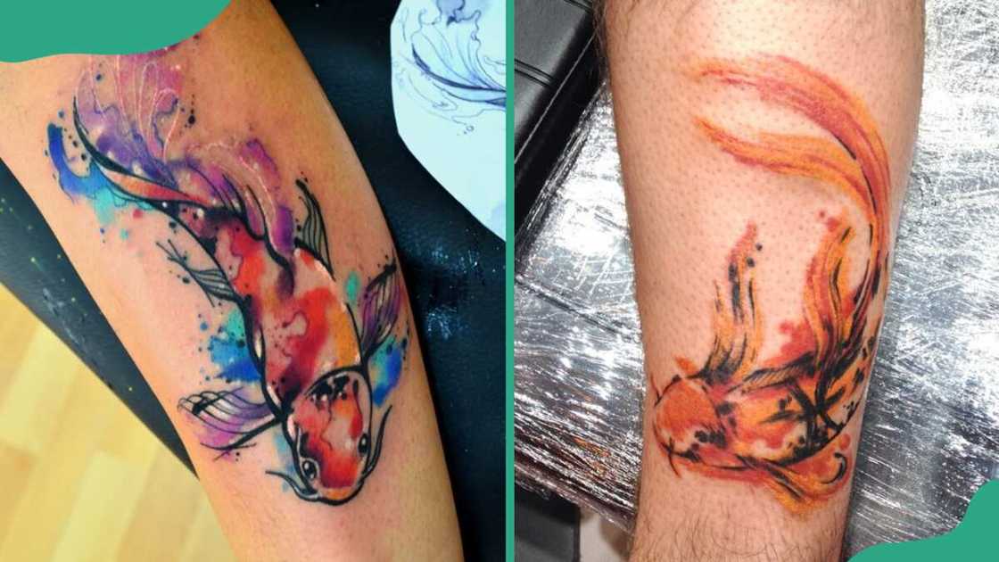 Watercolour koi tattoos Watercolour koi tattoos