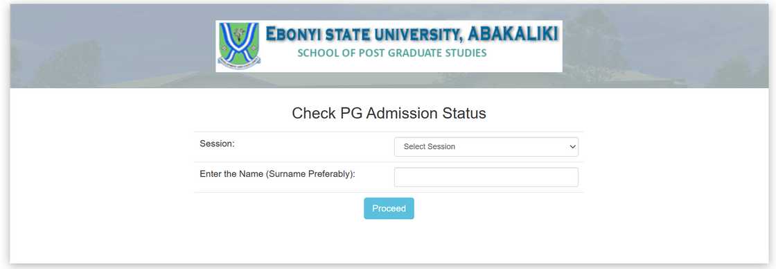 Portal on how to check your admission status Portal on how to check your admission status