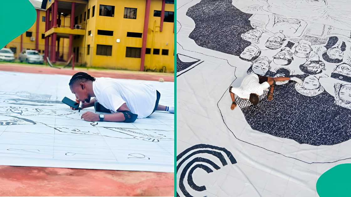 Nigerian artist goes viral with Guinness World Record attempt video Nigerian artist goes viral with Guinness World Record attempt video