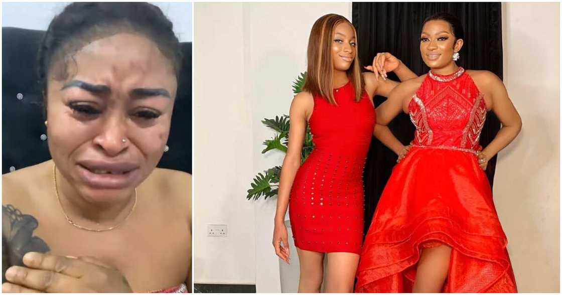 Sarah Martins, May and Yul Edochie's daughter. Sarah Martins, May and Yul Edochie's daughter.