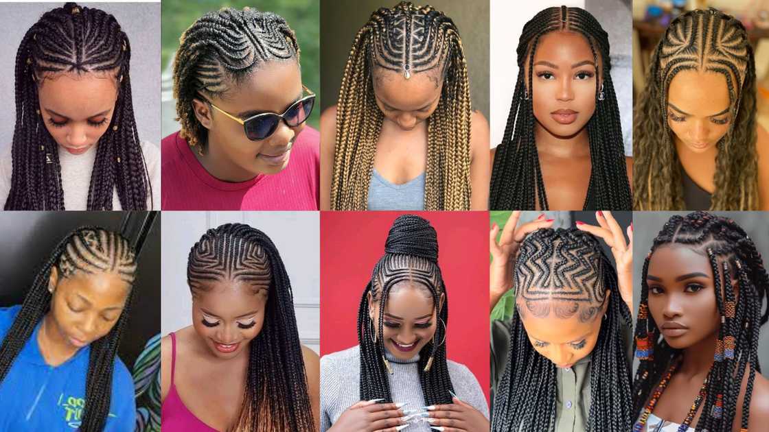 Fulani braids all-back weaving hairstyles Fulani braids all-back weaving hairstyles