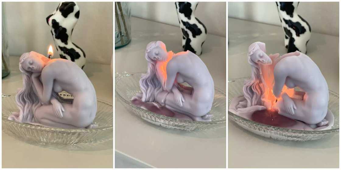 Young lady sets her beautiful candle sculpture on fire, shares photos, sparks huge reactions Young lady sets her beautiful candle sculpture on fire, shares photos, sparks huge reactions