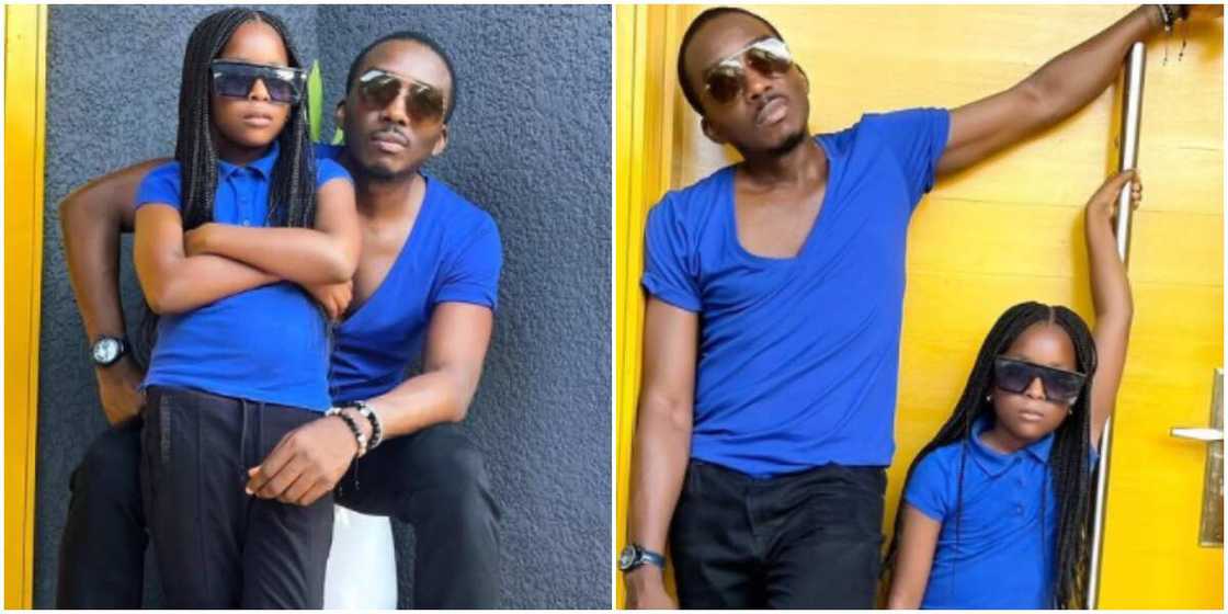 Bovi matches outfit with his daughter Bovi matches outfit with his daughter