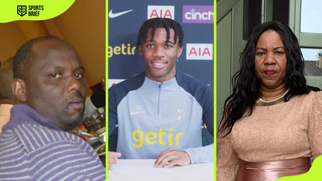 A photo collage of Destiny Udogie's father, Franklin (L) in 2013 and in the middle is Destiny signing his new contract in December 2023. Katy, Destiny's mother (R), in Feb. 2023. Photo: @kateudogie (modified by editor) A photo collage of Destiny Udogie's father, Franklin (L) in 2013 and in the middle is Destiny signing his new contract in December 2023. Katy, Destiny's mother (R), in Feb. 2023. Photo: @kateudogie (modified by editor)