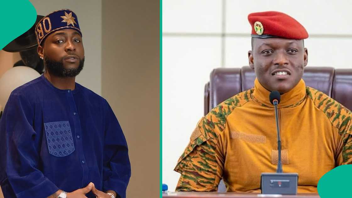 Davido tags Burkina Faso's head of state Ibrahim Traoré to his post on social media.