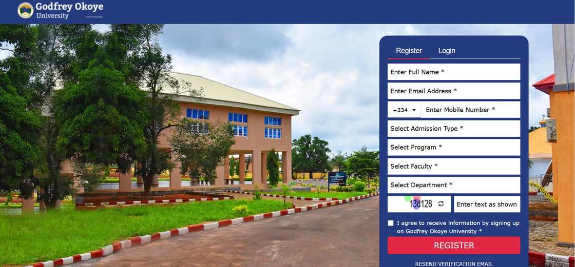 Godfrey Okoye University application portal Godfrey Okoye University application portal