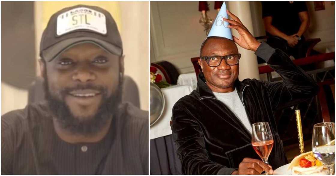 Seyi Tinubu celebrates Femi Otedola, Femi Otedola's 60th birthday.