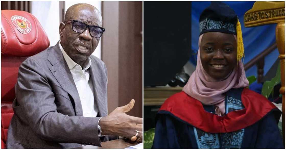 Automatic employment to Aminat Yusuf/ Edo offers Aminat employment/ LASU law student who graduated with 5.0 CGPA Automatic employment to Aminat Yusuf/ Edo offers Aminat employment/ LASU law student who graduated with 5.0 CGPA