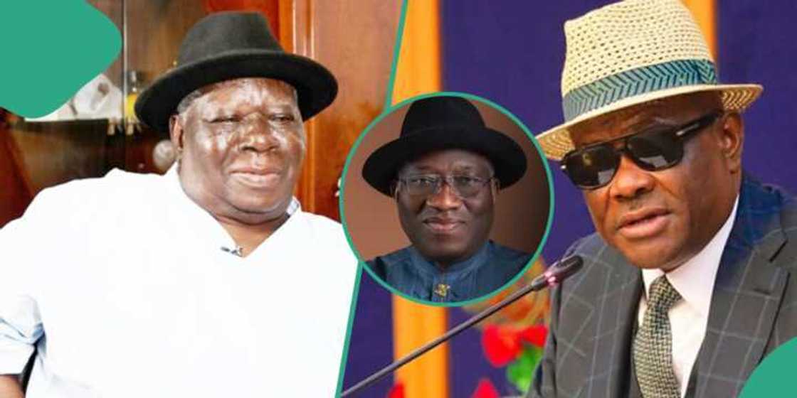 Edwin Clark, Goodluck Jonathan, Nyesom Wike Edwin Clark, Goodluck Jonathan, Nyesom Wike