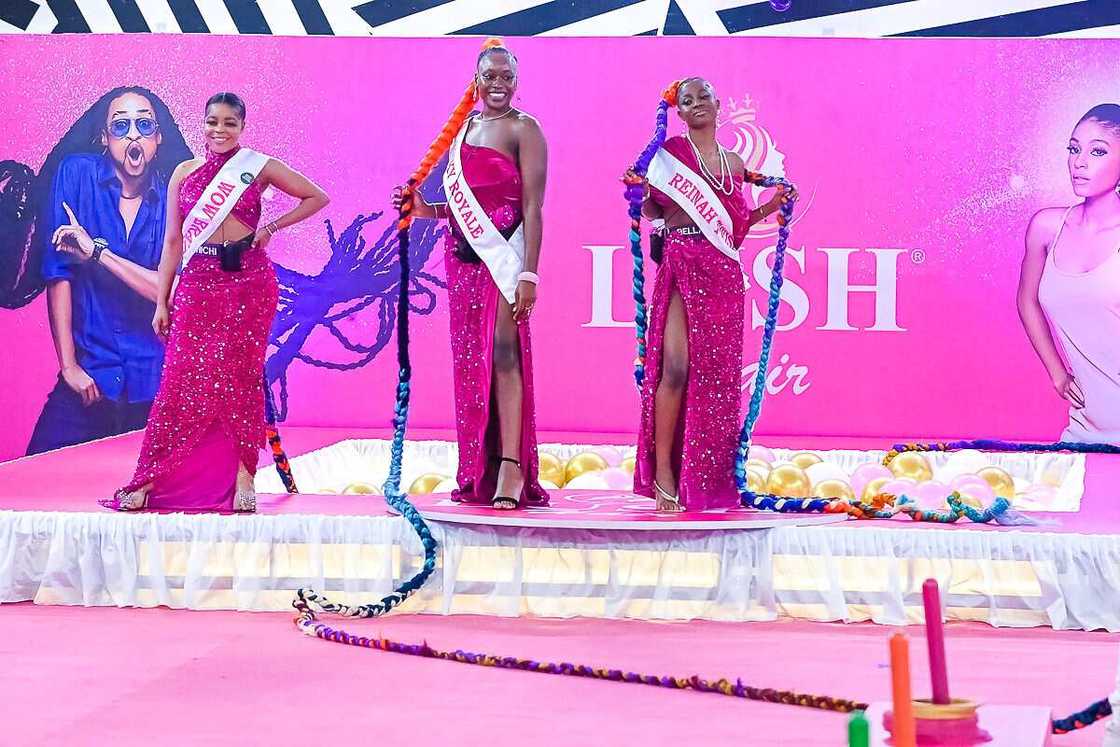 BBNaija S7: Lush Hair Sets the Record of the Longest Braids with Team Kinky Royale BBNaija S7: Lush Hair Sets the Record of the Longest Braids with Team Kinky Royale