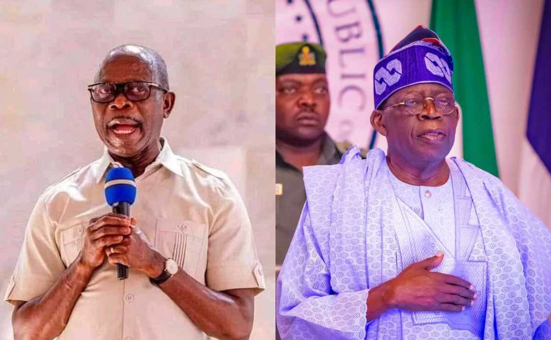 Adams Oshiomhole, Bola Tinubu Adams Oshiomhole, Bola Tinubu