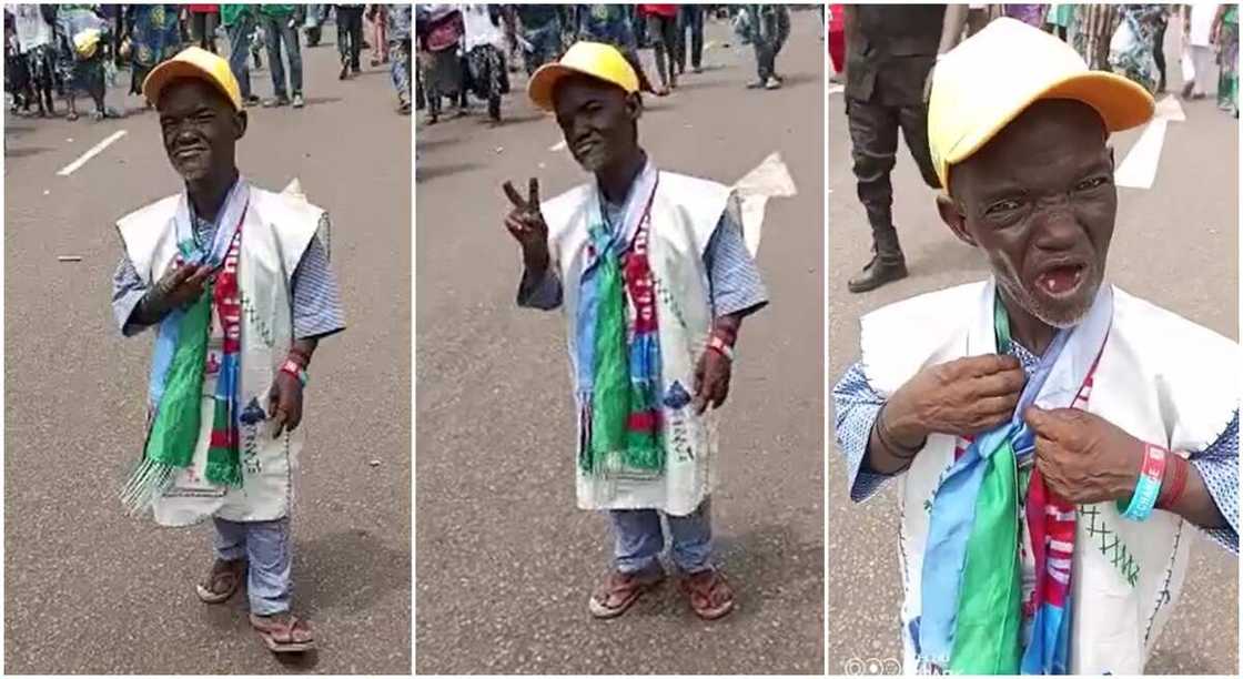 Photos of a short man at APC rally in Lagos. Photos of a short man at APC rally in Lagos.