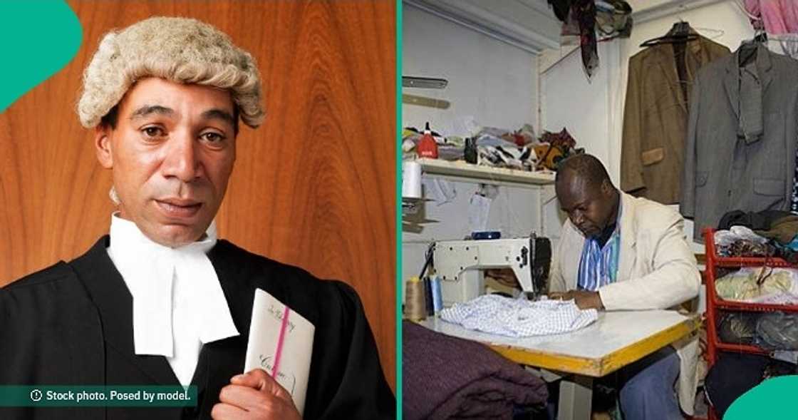 Lawyer recounts how girlfriend cheated on him with a 'common tailor'.