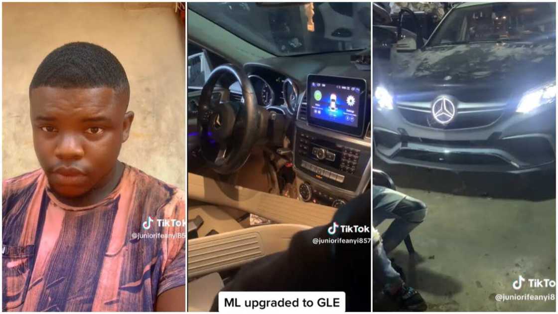 Mercedes Benz car upgrade/Man changed steering wheel. Mercedes Benz car upgrade/Man changed steering wheel.