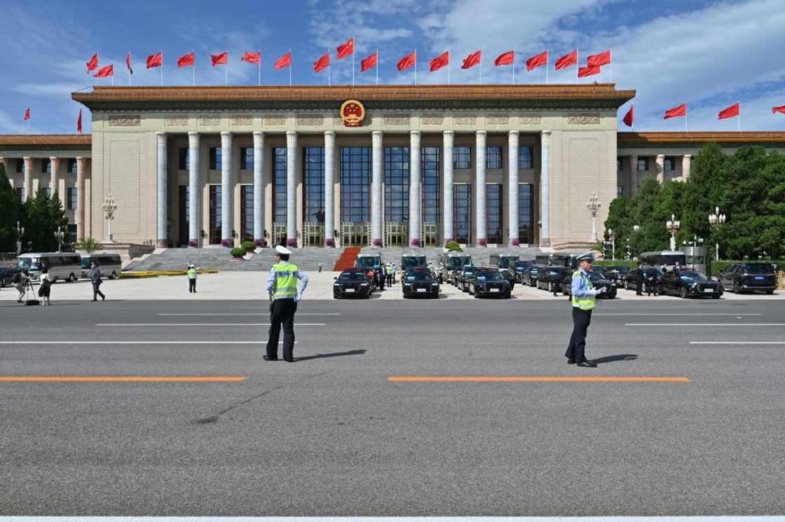 Security was tight for for a China-Africa Cooperation summit at the Great Hall of the People in Beijing Security was tight for for a China-Africa Cooperation summit at the Great Hall of the People in Beijing