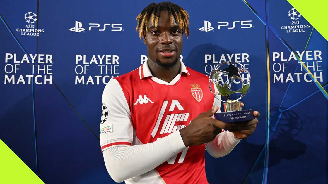 George Ilenikhena is awarded the Player of the match prize against Barcelona George Ilenikhena is awarded the Player of the match prize against Barcelona