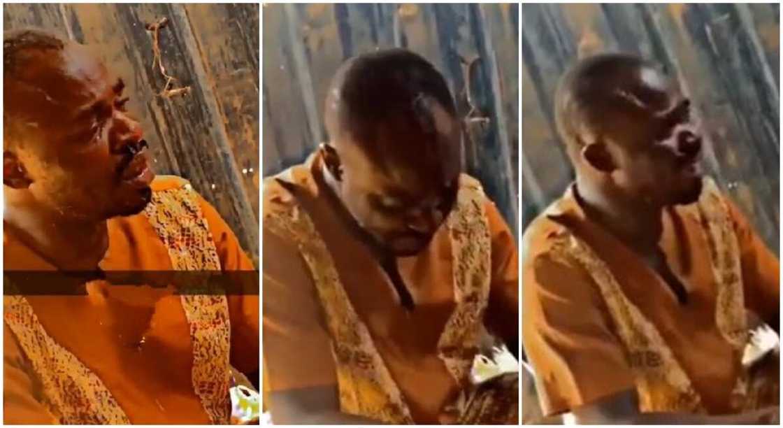 Nigerian man mourning Queen Elizabeth in Enugu. Nigerian man mourning Queen Elizabeth in Enugu.