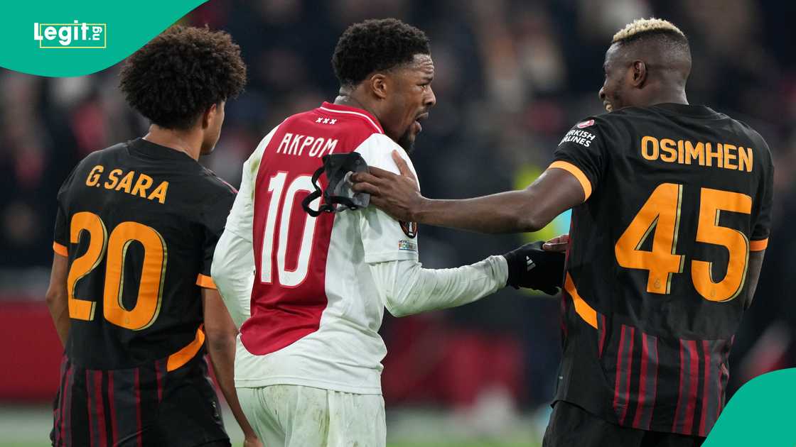 Super Eagles striker Victor Osimhen and Chuba Akpom. Super Eagles striker Victor Osimhen and Chuba Akpom.