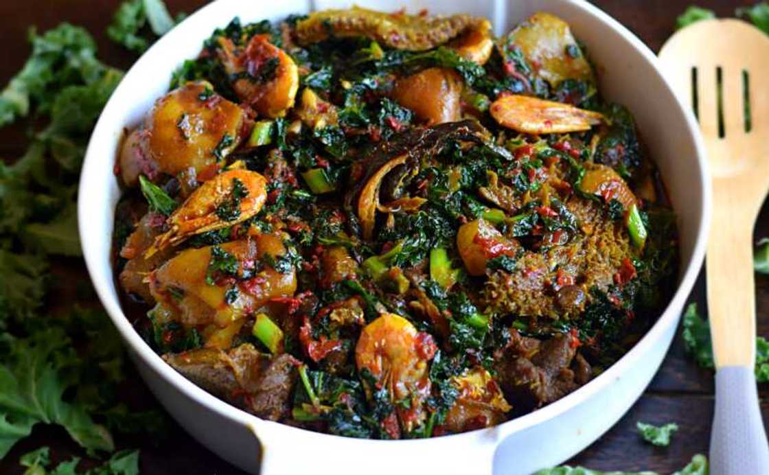 vegetable soup with ugu and waterleaf vegetable soup with ugu and waterleaf