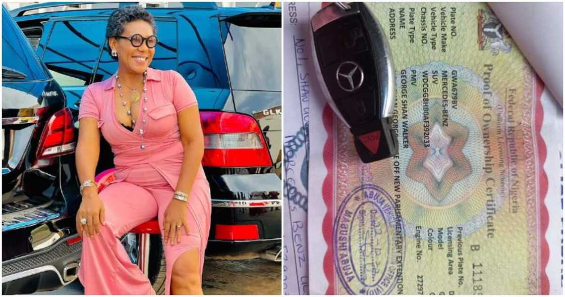 Shan George's sons buy Benz for her on Christmas. Shan George's sons buy Benz for her on Christmas.