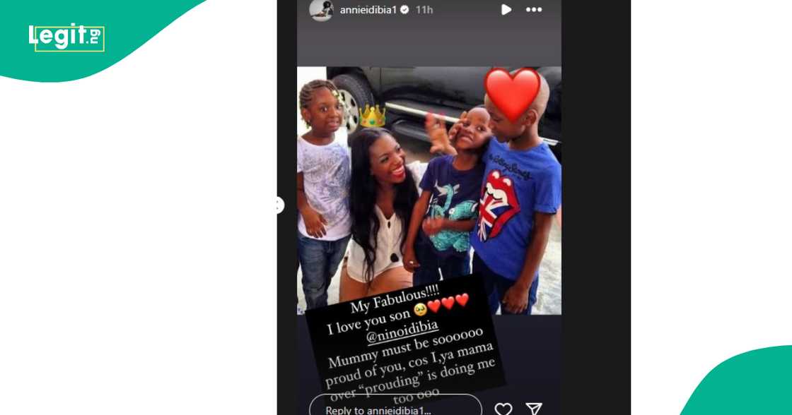 Annie Macaulay and Nino Idibia’s heartwarming Mother’s Day connection warms hearts. Annie Macaulay and Nino Idibia’s heartwarming Mother’s Day connection warms hearts.