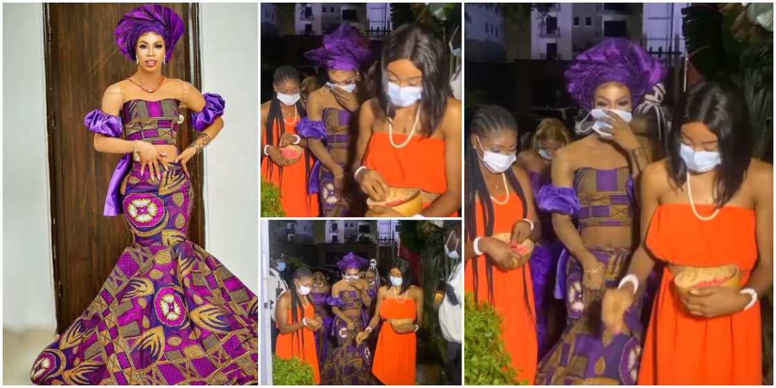 Crossdresser James Brown, Toyin Abraham's movie premiere. Crossdresser James Brown, Toyin Abraham's movie premiere.