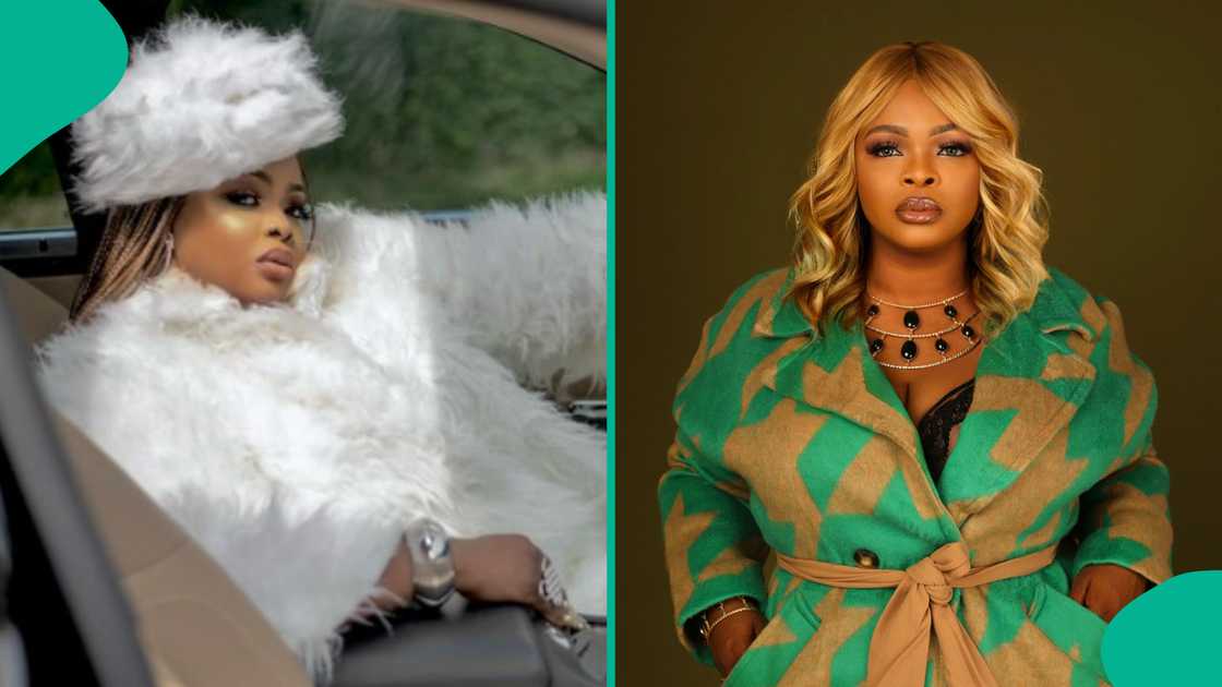 Dayo Amusa shows off her baby boy. Dayo Amusa shows off her baby boy.