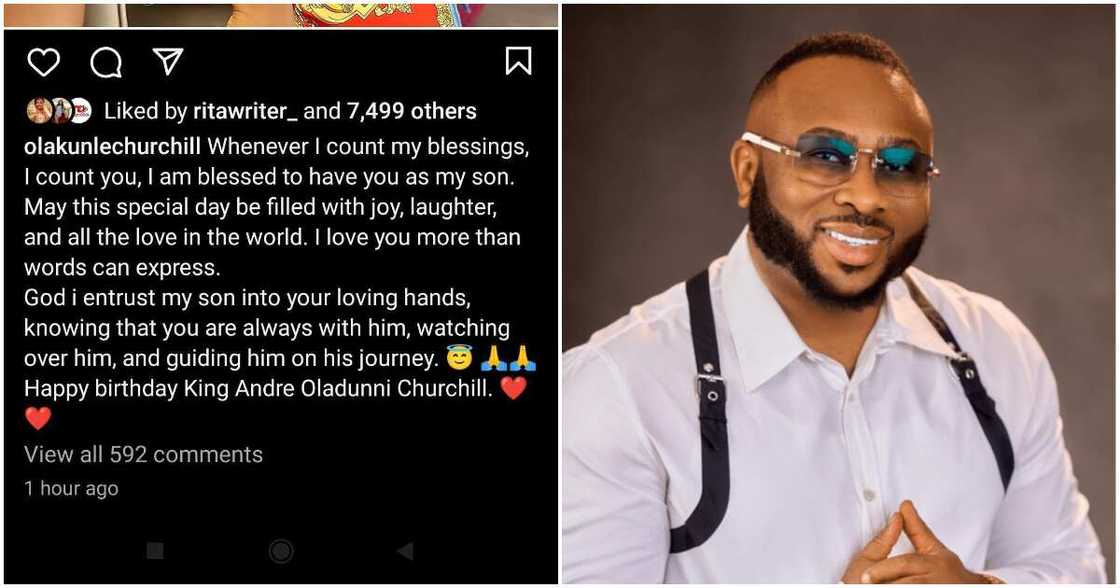 Olakunle Churchill celebrates Tonto Dikeh's son as he turns 8