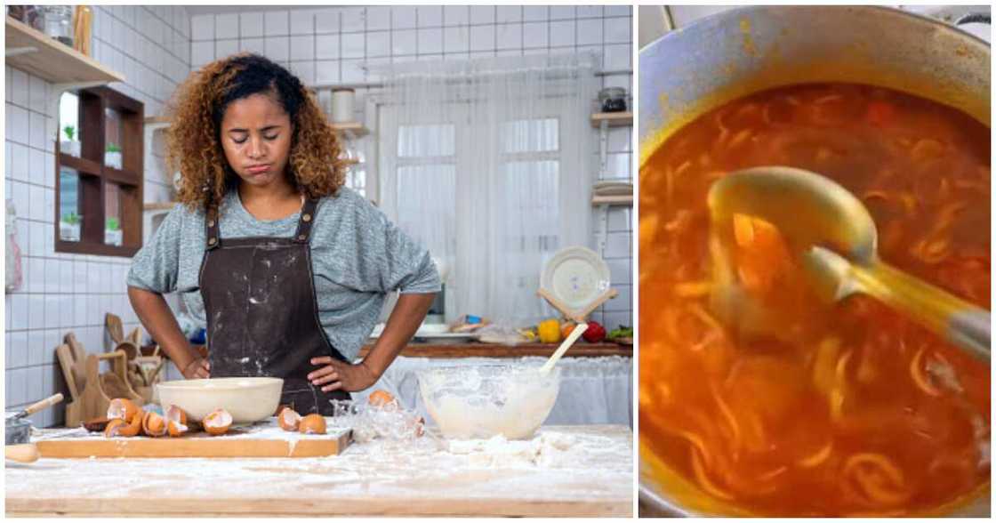 Stew, lady cries out, refused to be thick, relationship drama Stew, lady cries out, refused to be thick, relationship drama