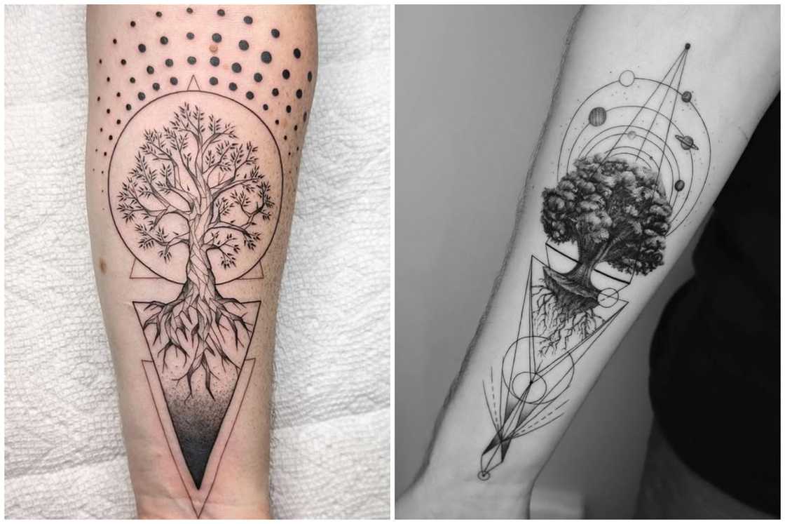 Geometric Tree of Life tattoo Geometric Tree of Life tattoo