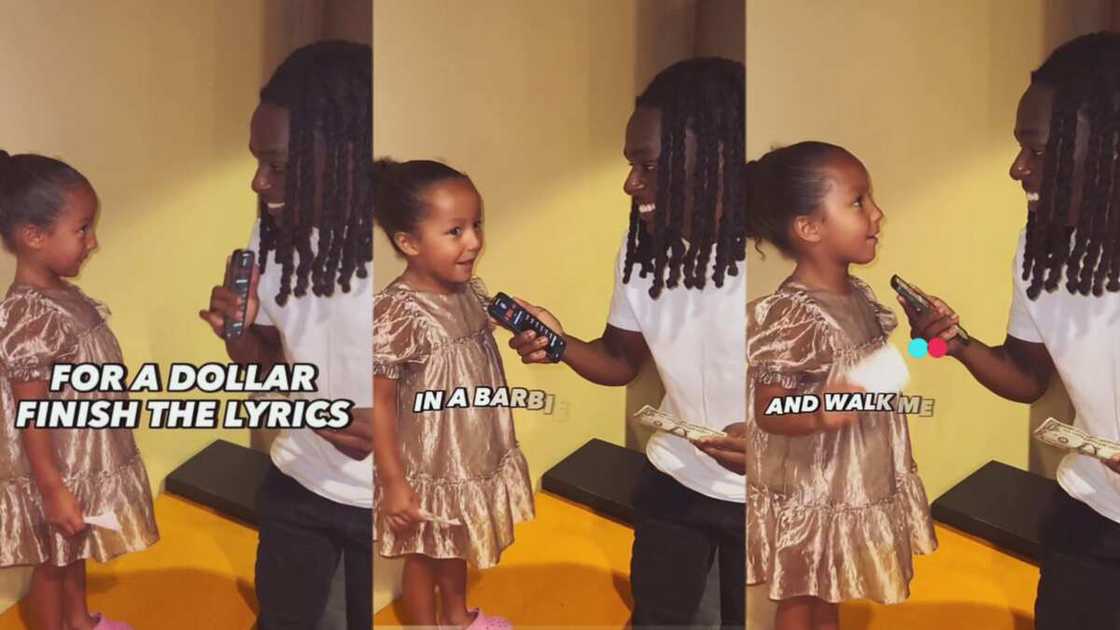 Little girl sings Barbie song with enthusiasm