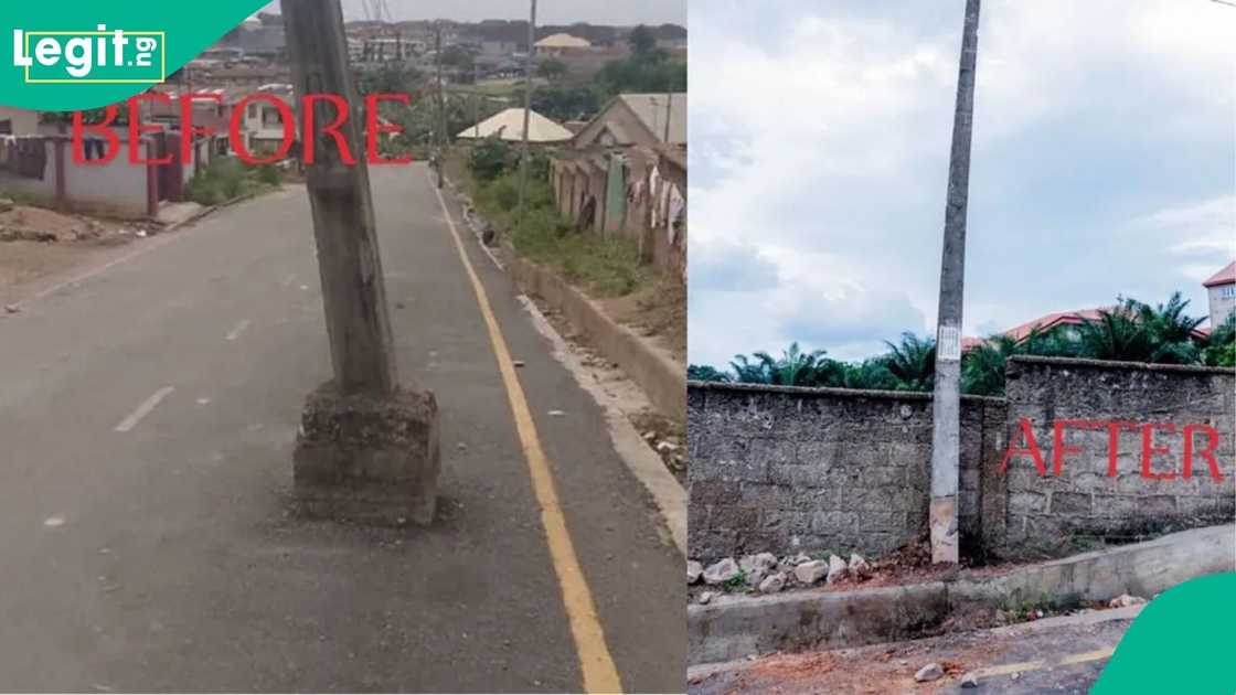 Osun state government relocates a viral electricity pole that blocked Oduola Street, restoring safety for motorists and pedestrians. Osun state government relocates a viral electricity pole that blocked Oduola Street, restoring safety for motorists and pedestrians.