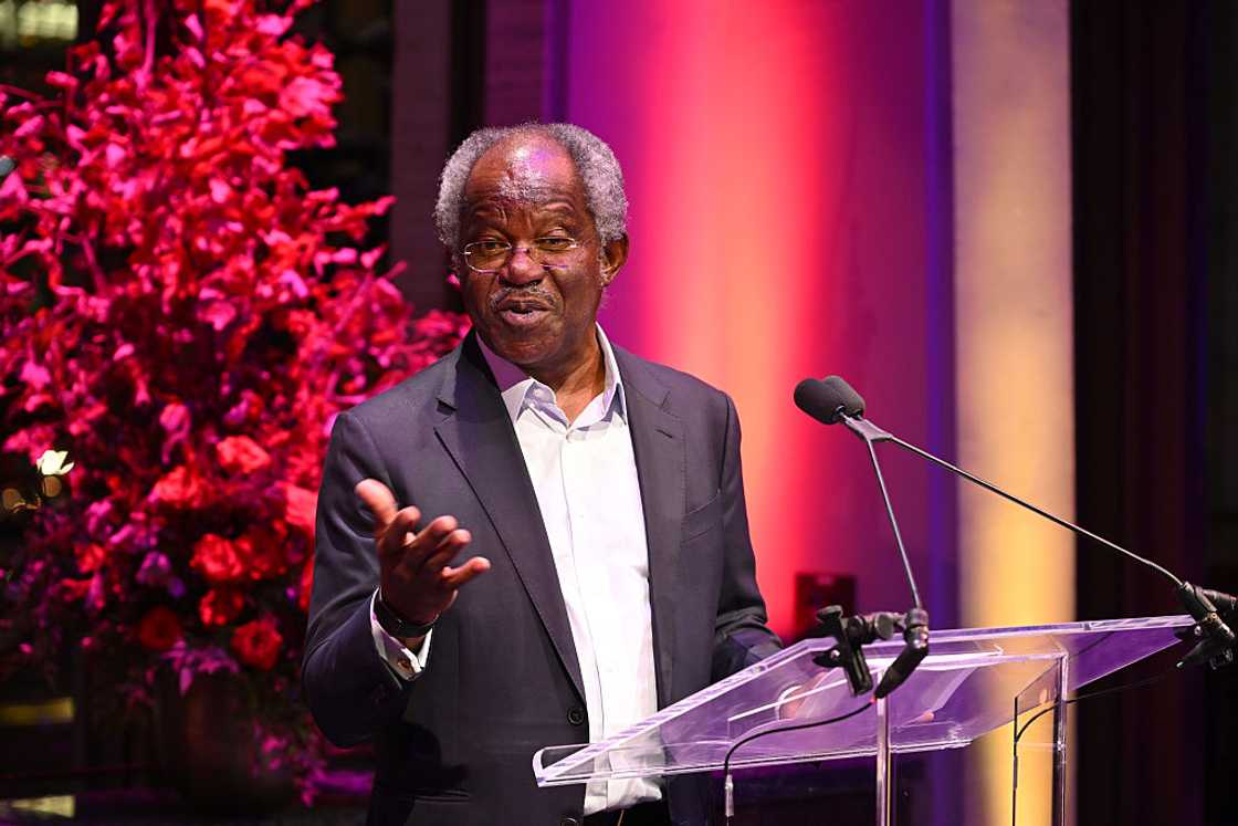 Adebayo O. Ogunlesi speaks onstage during Lincoln Center's Fall Gala Adebayo O. Ogunlesi speaks onstage during Lincoln Center's Fall Gala