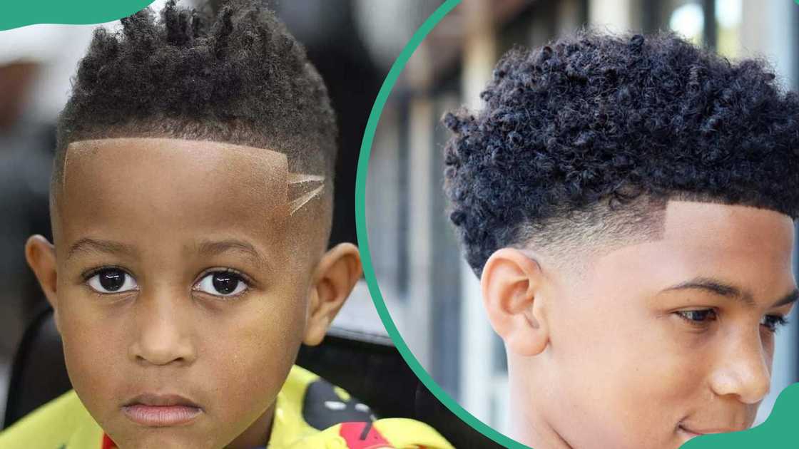 Twisted curls with a blowout fade haircut