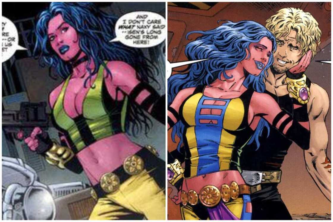 Blue-haired characters Blue-haired characters