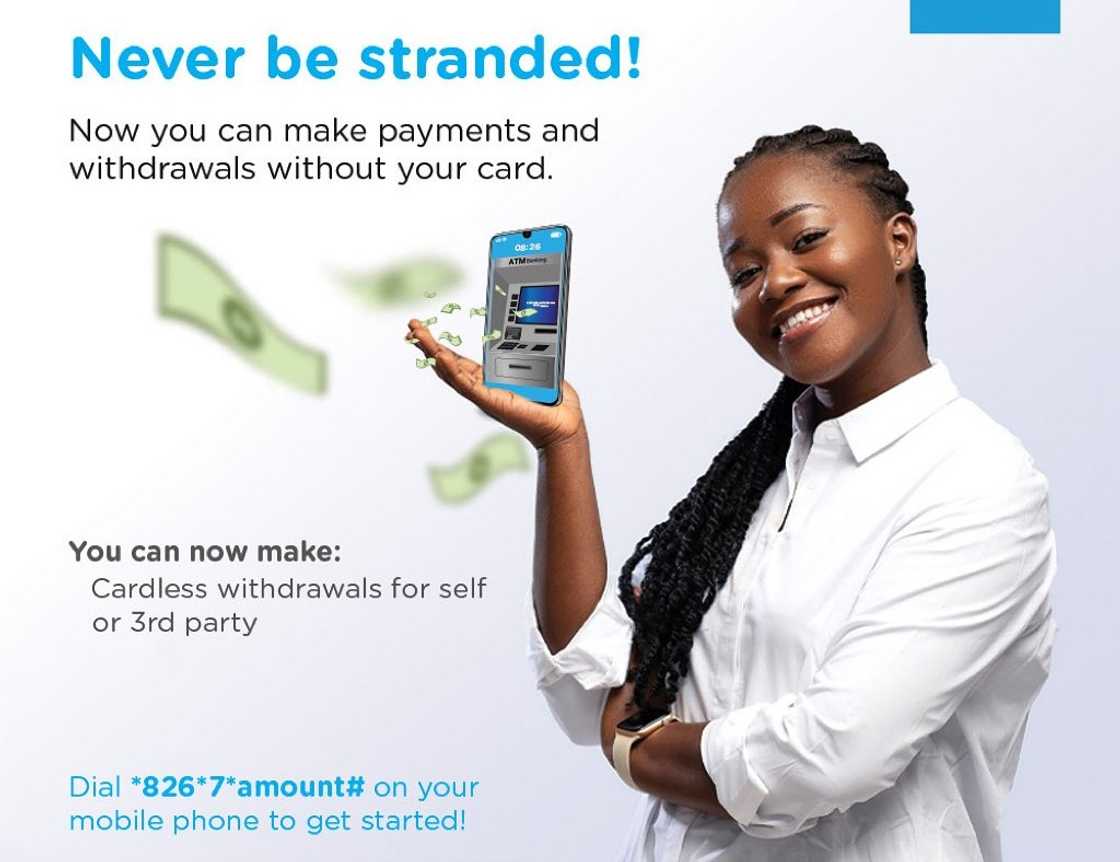 A lady advertising Union Bank USSD code