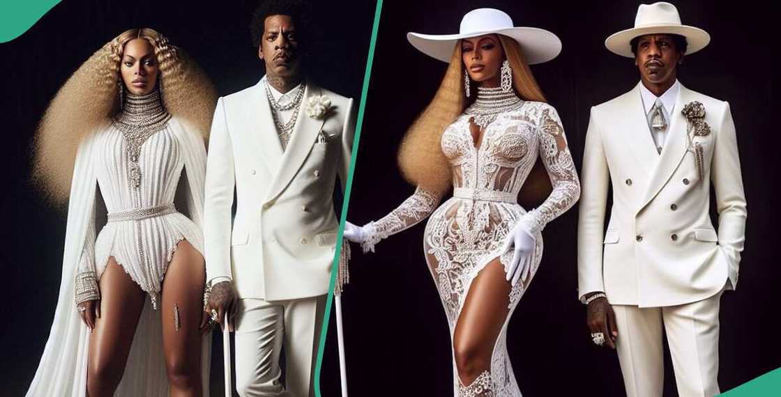 Mimi Okeren creates fashion illustration of Beyonce and Jay Z Mimi Okeren creates fashion illustration of Beyonce and Jay Z