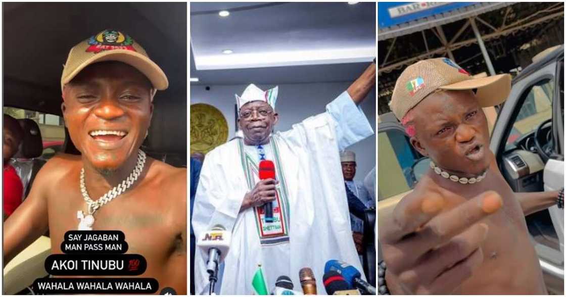 Photos of Portable and Asiwaju Bola Ahmed Tinubu