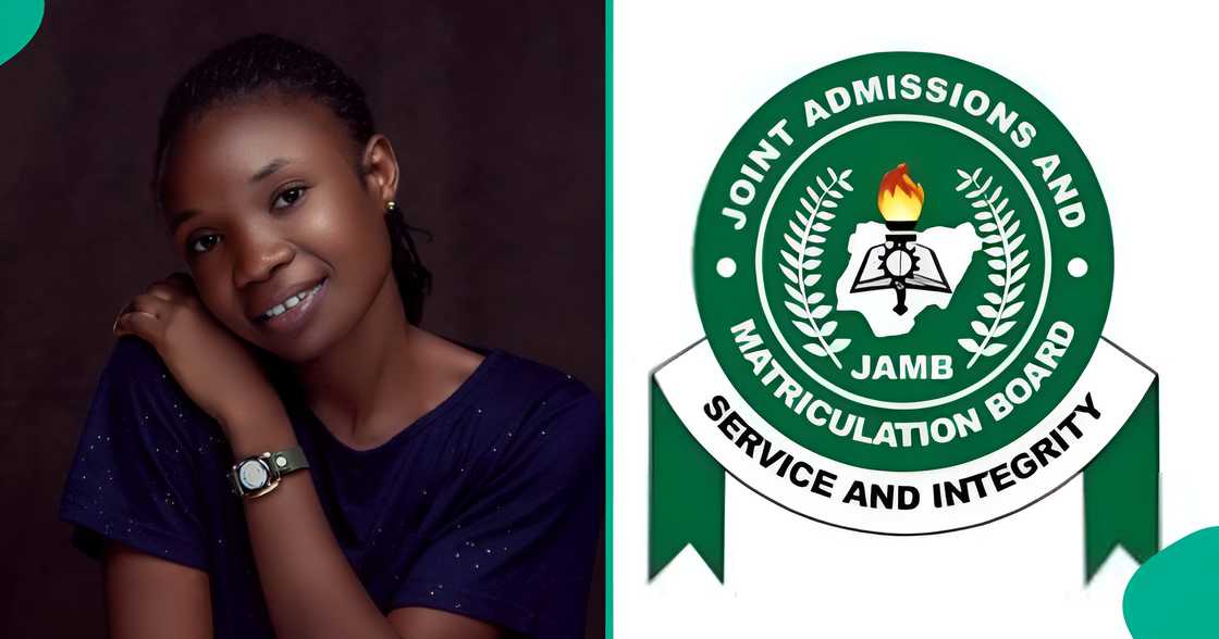 A Nigerian lady shared her JAMB results, which she used to gain admission into the university A Nigerian lady shared her JAMB results, which she used to gain admission into the university