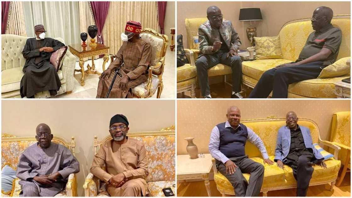 Roll Call: Buhari, Sanwo-Olu, Gbababiamila, Amosun, and Other Politicians Who Have Visited Tinubu in London Roll Call: Buhari, Sanwo-Olu, Gbababiamila, Amosun, and Other Politicians Who Have Visited Tinubu in London
