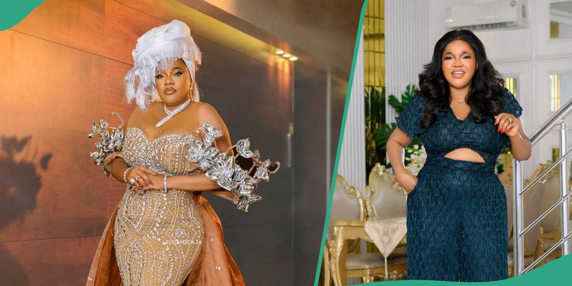 Toyin Abraham cries out to God.