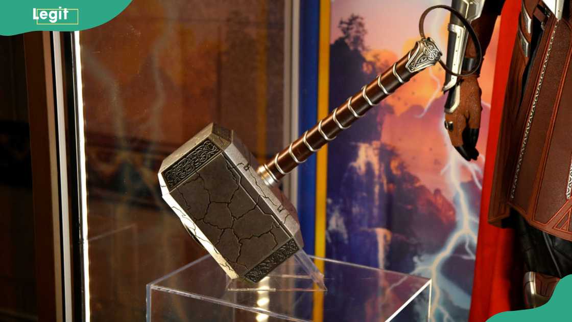 The Thor's hammer on display