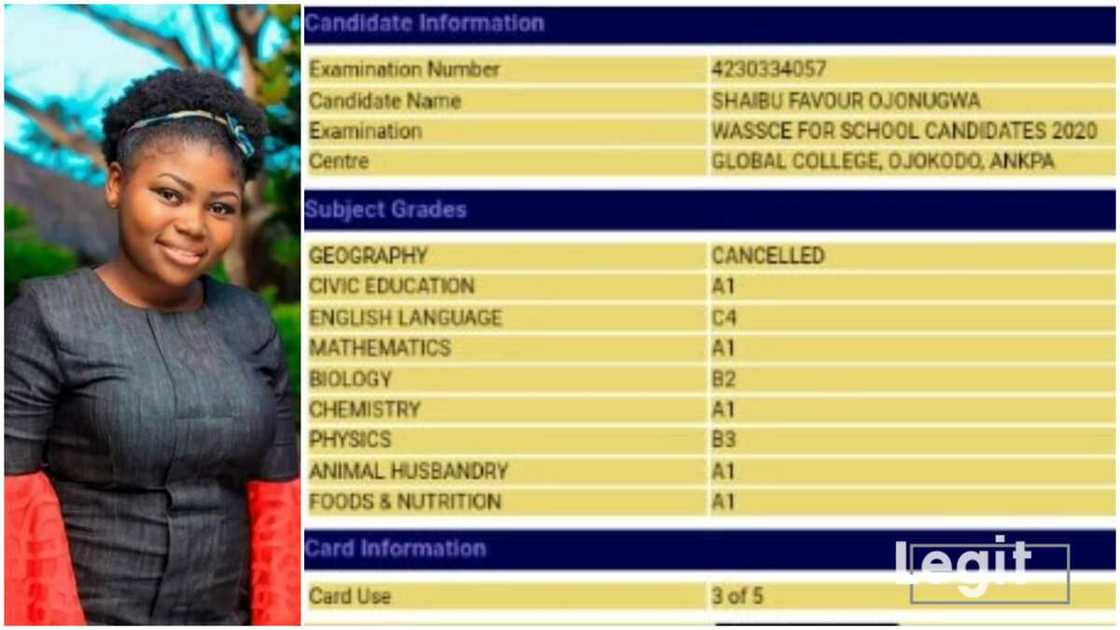 Nigerian girls sweeps her WAEC result with 7 As Nigerian girls sweeps her WAEC result with 7 As