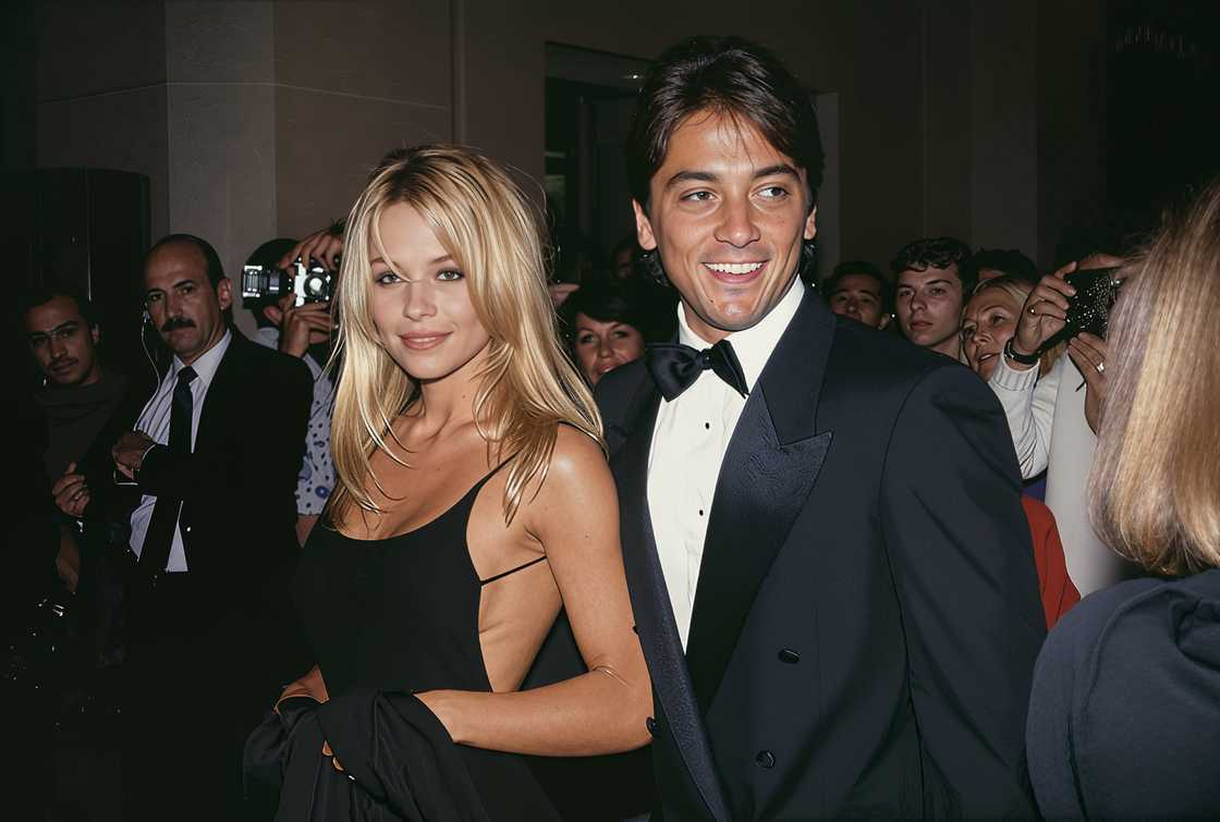 Pamela Anderson and Scott Baio at a party in Beverly Hills, California Pamela Anderson and Scott Baio at a party in Beverly Hills, California