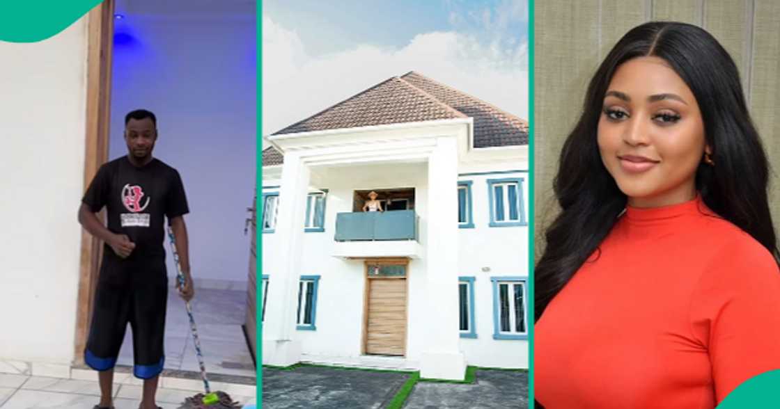 Nigerian man who cleaned Regina Daniels' mansion speaks. Nigerian man who cleaned Regina Daniels' mansion speaks.